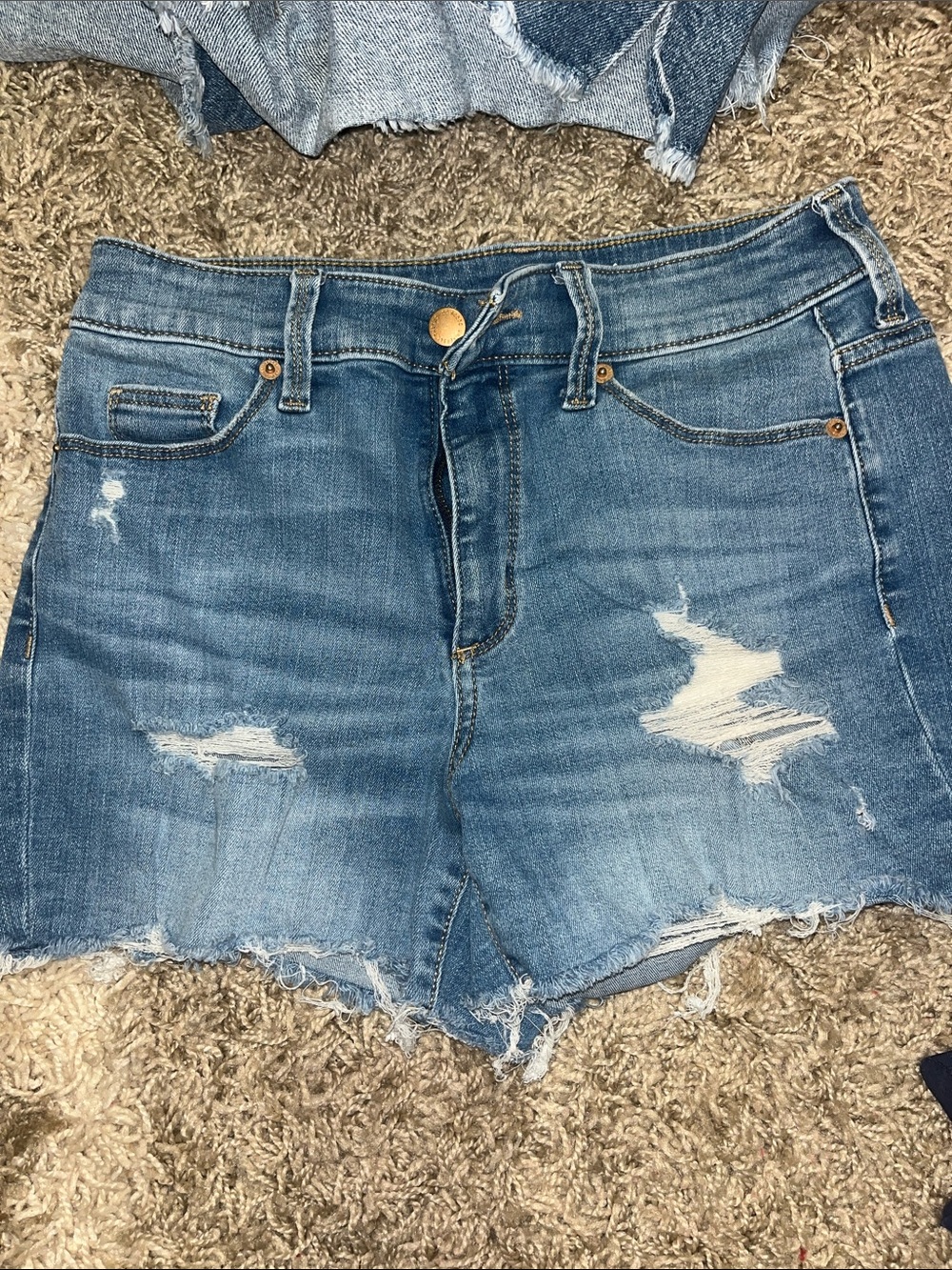 Universal Thread Distressed Blue Denim Shorts